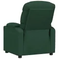 Fauteuil inclinable Vert foncé Tissu