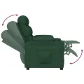 Fauteuil inclinable Vert foncé Tissu