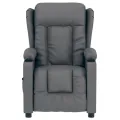 Fauteuil inclinable électrique Gris Similicuir