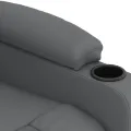 Fauteuil inclinable électrique Gris Similicuir
