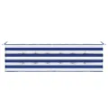 Coussin de banc d'extérieur rayé bleu & blanc 180x50x4 cm Tissu Oxford