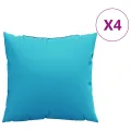 Coussins Scatter 4 pcs Turquoise 40x40 cm Tissu