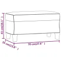 Banc Gris foncé 70x35x41 cm Tissu