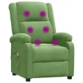 Fauteuil électrique de massage Vert clair velours