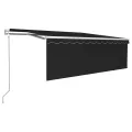 Auvent automatique rétractable avec store 4,5x3 m Anthracite