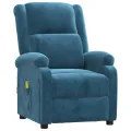 Fauteuil de massage Bleu Velours