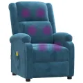 Fauteuil de massage Bleu Velours