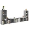 Meubles TV 4 pcs Gris béton 107x35x37 cm Bois d'ingénierie