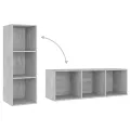 Meubles TV 4 pcs Gris béton 107x35x37 cm Bois d'ingénierie