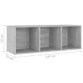 Meubles TV 4 pcs Gris béton 107x35x37 cm Bois d'ingénierie