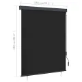 Store roulant d'extérieur 140 x 250 cm Anthracite