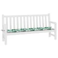 Coussin de Banc de Jardin Motif de Feuilles 200x50x4 cm Tissu Oxford
