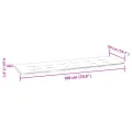 Coussin de Banc de Jardin Motif de Feuilles 200x50x4 cm Tissu Oxford