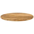 Dessus de table Ø 80x3,8 cm rond bois de manguier massif