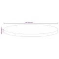 Dessus de table Ø 80x3,8 cm rond bois de manguier massif