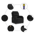 Fauteuil de massage inclinable noir tissu