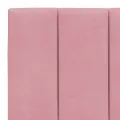 Cadre de lit avec LED sans matelas rose 160x200 cm velours