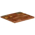 Dessus de table 60x60x3,8 cm carré bois massif de récupération