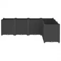 Jardinière noir 160x120x53 cm polypropylène