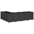 Jardinière noir 160x120x53 cm polypropylène