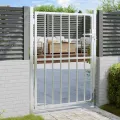 Portail de jardin 85x145 cm acier inoxydable