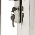 Portail de jardin 85x145 cm acier inoxydable