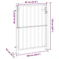 Portail de jardin 85x145 cm acier inoxydable