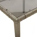 Ensemble à manger de jardin et coussins 7 pcs gris rotin