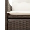Ensemble de bistro de jardin 11 pcs coussins marron poly rotin