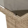 Ensemble à manger de jardin et coussins 7 pcs beige poly rotin
