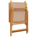 Ensemble à manger de jardin 7 pcs taupe tissu et bois massif