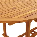 Ensemble à manger de jardin 7 pcs taupe tissu et bois massif