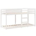 Lit superposé sans matelas blanc 80x200 cm bois de pin massif