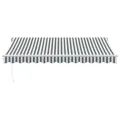 Auvent manuel rétractable anthracite et blanc 350x250 cm