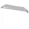 Auvent manuel rétractable anthracite et blanc 350x250 cm