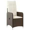 Ensemble de bistro de jardin 11 pcs coussins marron poly rotin