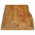Dessus de table 100x40x3,8 cm bord vivant bois massif manguier