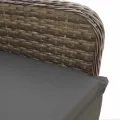 Ensemble de bistro de jardin 7 pcs coussins gris poly rotin