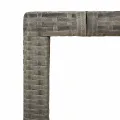 Ensemble de bistro de jardin 7 pcs coussins gris poly rotin
