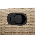 Ensemble à manger de jardin coussins 7 pcs mélange beige rotin
