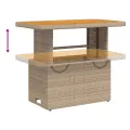 Ensemble à manger de jardin coussins 4 pcs beige résine tressée