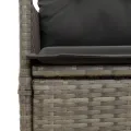 Ensemble à manger de jardin et coussins 7 pcs gris rotin