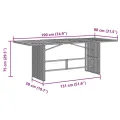 Ensemble à manger de jardin et coussins 7 pcs gris rotin