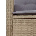 Ensemble à manger de jardin coussins 7 pcs mélange beige rotin