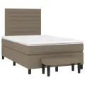 Sommier à lattes de lit avec matelas taupe 120x190 cm tissu