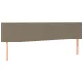 Sommier à lattes de lit avec matelas taupe 120x190 cm tissu