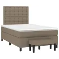 Sommier à lattes de lit avec matelas taupe 120x190 cm tissu