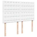 Sommier à lattes de lit avec matelas Blanc 160x200cm Similicuir