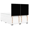 Sommier à lattes de lit avec matelas Blanc 160x200cm Similicuir