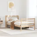 Cadre de lit avec tête de lit sans matelas 90x200 cm